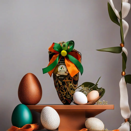Uovo donna foulard arancio verde