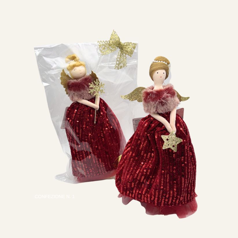 Puntale per Albero di Natale con Angioletto e Torroncini Morbidi – Assortiti