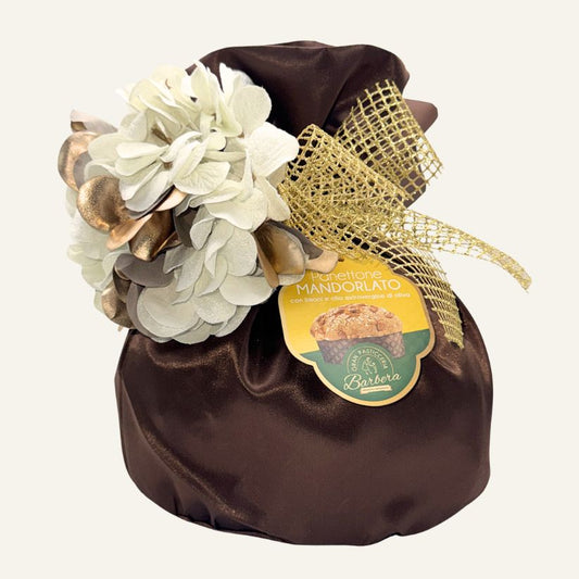 Panettone confezione regalo sacchetto marrone