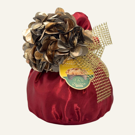 Panettone confezione regalo sacchetto rosso