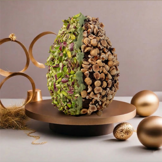 Uovo cioccolato pistacchi e nocciole